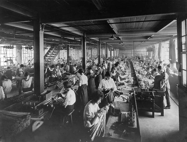 Women workers armiture winding at the Lucas Building at Great King Street