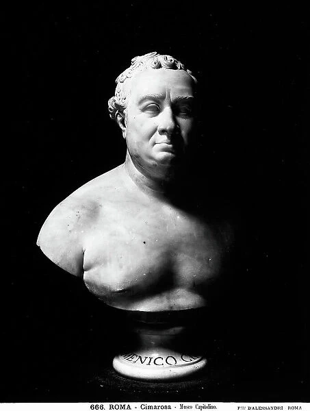 Bust representing the composer Domenico Cimarosa, work preserved in the Capitoline Museum, Rome