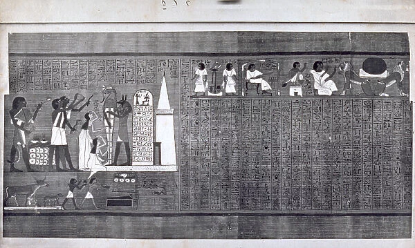 An egyptian papyrus, in the British Museum in London