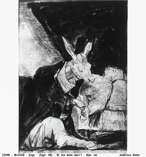 Of what ill will he die?, drawing by Francisco Goya. Prado Museum, Madrid