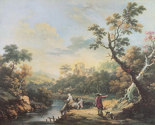 Landscape; painting by Vittorio Amedeo Cignaroli. Museo Civico di Arte Antica, Turin