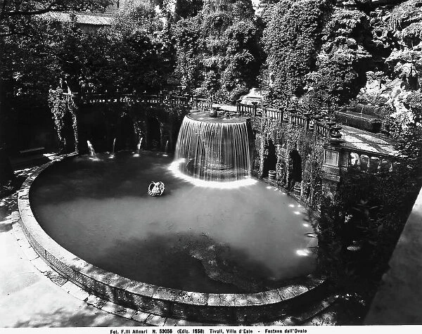 The Ovato Fountain, in the Gardens of the Villa d'Este in Tivoli