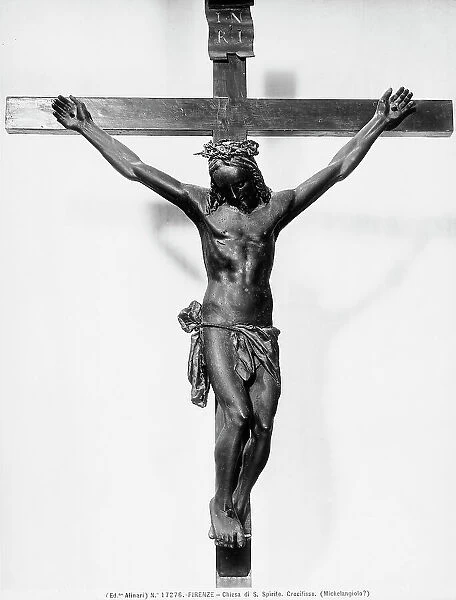 Wood crucifix, by Michelangelo, in the Church of Santo Spirito, Florence