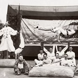 Acrobats, gymnasts and clown, 1st Hampshire Regiment