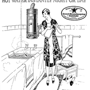 Advert for Ewarts Geyser hot water 1927