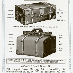 Advert for John Pound & Co travel trunks 1912