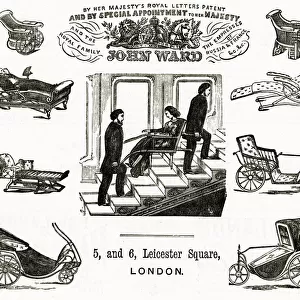 Advert for John Ward invalid chairs 1870s