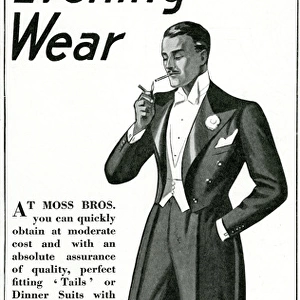 Advert for Moss Bros evening wear 1933