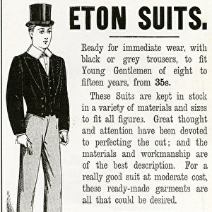 Advert for Peter Robinson Eton suits 1894