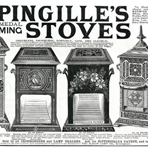 Advert for Rippingilles oil warming stoves 1890