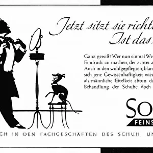 Advertisement for Solit䲠Fine Shoe Care