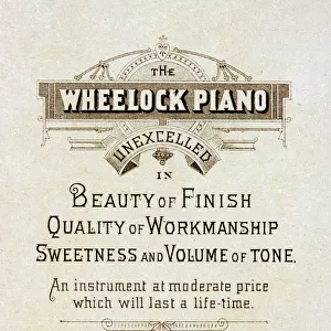 Advert, Wheelock Pianos, New York, USA