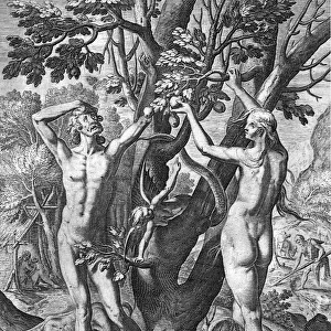 Adam, Eve and Temptation Date: 1590