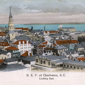 Aerial view of Charleston, South Carolina, USA