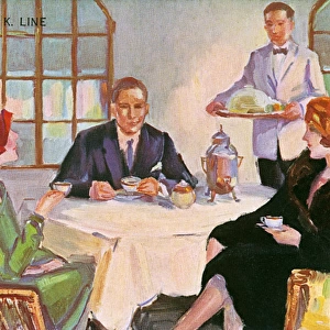 Afternoon Tea aboard a ship of the NYK Line