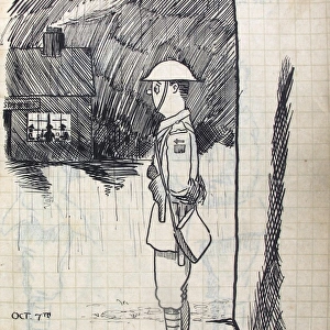 Album of 53 drawings done whilst on sctive service - WWI