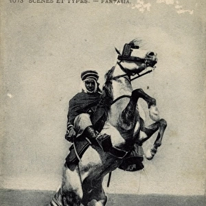 Algerian soldier on horseback