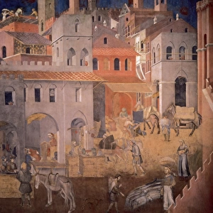 Ambrogio Lorenzetti (1280-1348). Effects of Good Government