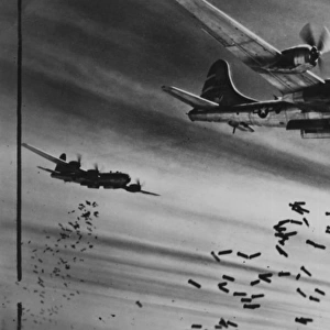 American Superfortresses bombing Burma, WW2
