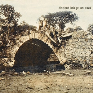 Ancient bridge on road to old Panama