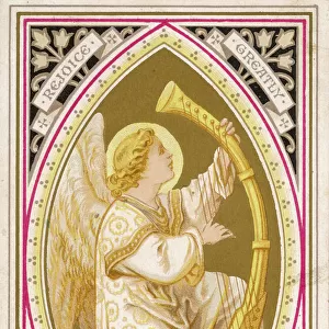 Angel Playing Harp
