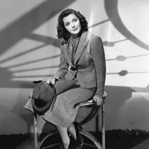 Ann Rutherford in Dolly Tree suit from The Ghost Comes Home