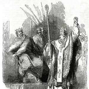 Archbishop of York cursing William the Conqueror