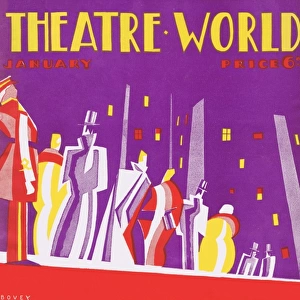 Art deco cover for Theatre World, January 1927