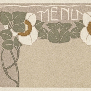 Art nouveau menu design
