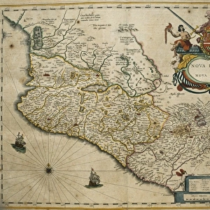 Atlas Novus, 17th c Map of Mexico