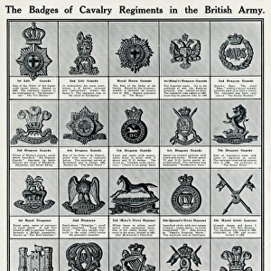 The Badges of Cavalry Regimants in the British Army 1915