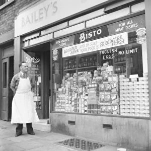 Baileys Grocery Store and shopkeeper