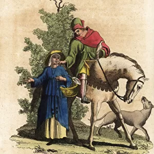 A bailiff of Wolfenschiessen, Switzerland, on horseback