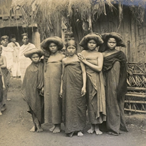 Batak girls of Sumatra, Indonesia