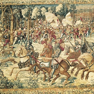 Battle of Pavia (1525). Advance of the troops