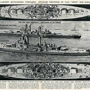 Two Battleships Comparison by G. H. Davis