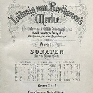 Beethoven, Ludwig, van. German composer. Sonatas