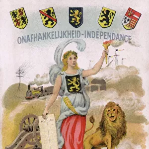 Belgium Indepence - Patriotic Postcard