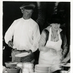 Will and Betty Rogers - outdoor cookery