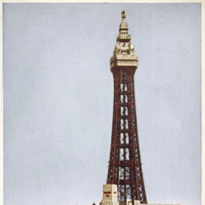 Blackpool Tower, Lancashire, and a crowded beach