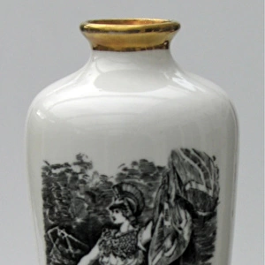 Blairs China vase with a Raven Hill cartoon