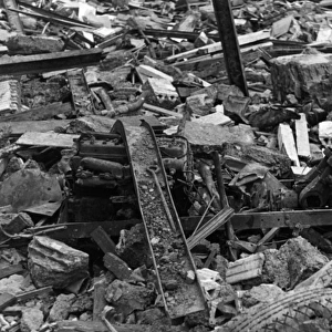 Blitz in London -- typical close-up of rubble, WW2