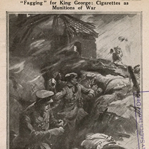 Bomb party using cigarettes to light fuses, WWI