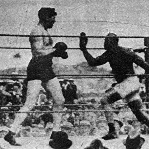 Boxing match, Jack Johnson v Jess Willard, Havana, Cuba