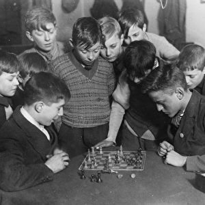 Boys Club evening activities, Chess, March 1929