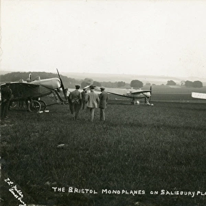 Bristol-Prier and Coanda Monoplanes on Salisbury Plain