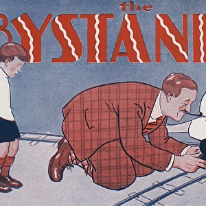 Bystander masthead 1929, playing with train set