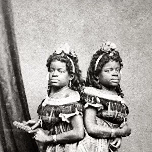 c. 1880s America USA - conjoined twins Christine and Millie McCoy