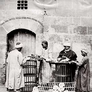 c. 1880s Egypt Cairo - selling bread on the streets