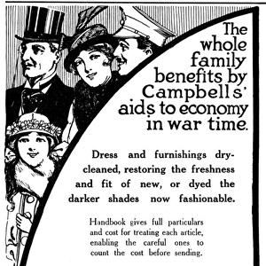 Campbell Dye Works advertisement, WW1
